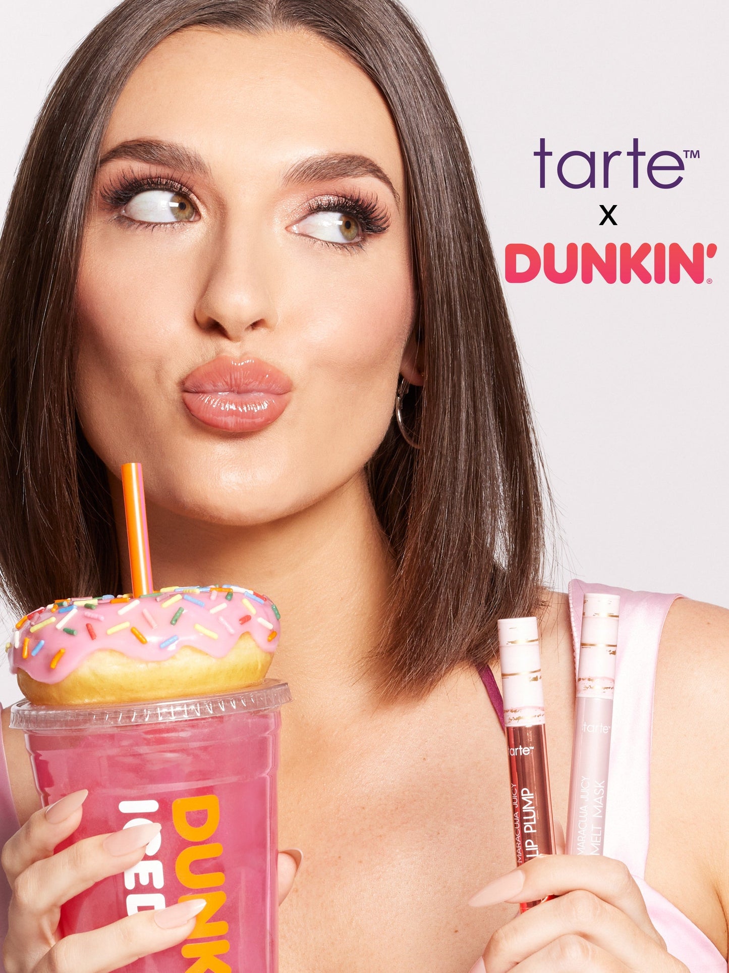 tarte x Dunkin' maracuja juicy lip vanilla icing duo + FREE charm